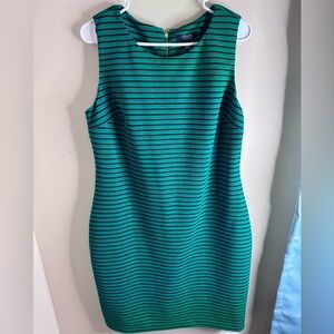 Chaps Green and Black Dress Size 14